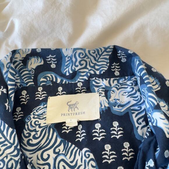 Printfresh Sleep Shirt in Tiger Queen Navy Size L - Picture 3 of 5